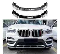 MNHCAC Car Front Bumper Lip For BMW X3 G01 Early Luxury Edition 2018-2021, Car Front Bumper Lip Splitter Kit, High Toughness Front Spoiler Body,A/Black