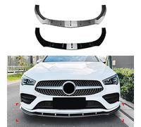 MNHCAC Car Front Bumper Lip For Mercedes-Benz CLA-Class C118 X118 Early 2020-2023 AMG, Car Front Bumper Lip Splitter Kit, High Toughness Front Spoiler Body,A/Black