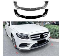MNHCAC Car Front Bumper Lip For Mercedes-Benz E-Class W213 2016-2020 E260 E300 E43 AMG, Car Front Bumper Lip Splitter Kit, High Toughness Front Spoiler Body,A/Black