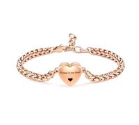 "Mnicremation Urn Bracelet for Ashes Heart Locket Cremation Bracelet,Memorial Adjustable Ashes Link Holder Bangle Link Chain Women - Always in my heart"