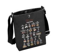 MNIGIU Chicago Canvas Tote Bag - Eco Tote Bag, Reusable Welcome Bag, Chiblack