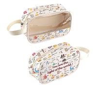 MNIGIU Christian Gift Faith Gift Religious Alphabet Clear Cosmetic Bag for Christian Sch-Church Teacher Homesch, Of the world Bag