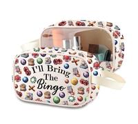 MNIGIU Funny Bingo Gambler Gift I'll Bring The Bingo Clear Cosmetic Bag Gambling Lover Gift Lucky Bingo Player Makeup Bag, I'll Bring The Luck, Funny