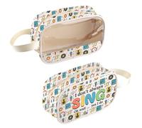 MNIGIU Funny Singer Gift Music Lover Gift I Don't Always Sing Oh Wait Yes I Do Clear Cosmetic Bag Music Teacher Gift, Yes I Do Bag