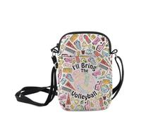 MNIGIU Funny Volleyball Sports Lover Gift I'll Bring The Volleyball Team Crossbody Bag Sport Team Game Day Messenger Bag, I'll Bring the Volleyball