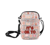 MNIGIU Healthcare Workers Inspired Gift It's Ok Mental Health Awareness Crossbody Bag Emotional Support Gifts Self Care Purse, It's Ok Mental Health Gift