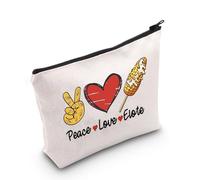 MNIGIU Mexican Food Lover Gift Foodie Inspired Gift Peace Love Elote Makeup Bag Mexican Corn Cosmetic Bag Elote Corn Merch, Peace Love Elote