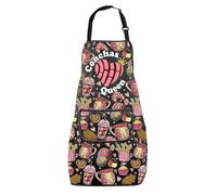 MNIGIU Mexican Sweet Bread Apron Pan Dulce Lover Gift Conchas Queen Apron With Pockets Dessert Pastry Chef graduation Gifts