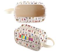 MNIGIU Musical Inspired Gift Theatre Fan Gift Musical Merchandise Musical Clear Makeup Pouch, Broad Clear Bag, Transparent