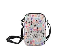 MNIGIU Nail Artist Messenger Bag Nail Tech Gift Keep Calm And Paint Your Nails Manicurist Crossbody Bag Girl Hand Gift, Keep Calm and Paint Your Nails