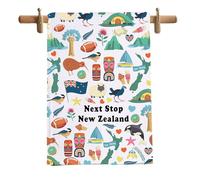 MNIGIU New Zealand Symbols Kitchen Towel New Zealand Vcation Gift New Zealand Culture Gift New Zealand Landmarks Towel