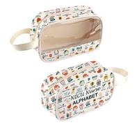 MNIGIU NICU Nurse Gift NICU Nurse Thank You Gift NICU Nurse Alphabet Clear Cosmetic Bag for Pediatric Nurse, NICU NurseBag