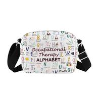 MNIGIU Occupational Therapist Gift OT Thank You Gift Occupational Therapy Alphabet Crossbody Bag for OT Assistant OTA COTA, ABC, Casual