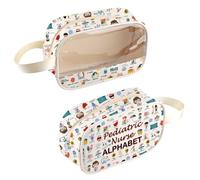 MNIGIU Pediatric Nurse Gift Peds Nurse Thank You Gift Pediatric Nurse Alphabet Clear Cosmetic Bag for PICU Nurse, Pediatric NurseBag