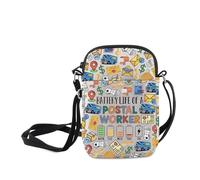 MNIGIU Postal Life Gift Battery Life Of A Postal Worker Crossbody Bag Mailman Appreciation Gifts Mail Lady Messenger Bag, Postal Worker