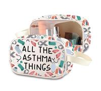 MNIGIU Respiratory Therapist Gifts All The Things Clear Makeup Bag Awareness Gift Medication Zipper Cosmetic Bag Bag, All The Things, Funny