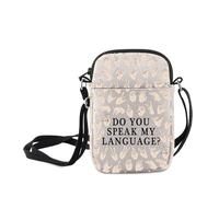 MNIGIU Sign Language Messenger Bag Therapist Gift Do You Speak My Language ASL Teacher Crossbody Bag Speech Therapy Gift, Do You Speak My Language