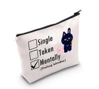 MNIGIU Singer Lover Gift Single Taken Mentally Dating Wnbin Makeup Bag Korean Pop Lover Gift Kpop Fans Gift Music Obsessed Gift, Korean Singer Lover Bag
