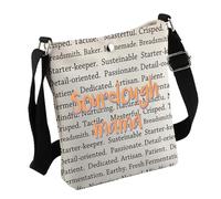 MNIGIU Sourdough Mama Inspirational Gift Sourdough Mama Positive Words Crossbody Bag Sourdough Lover Gift, Sourdough Bag