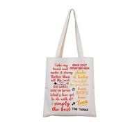 MNIGIU Tina Musical Tote Bag, Tina Quote Tote, Polyester, Large, Water-Resistant, Durable, Tina Fans, Unisex-Adults, Women, Girls, Adults