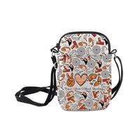 MNIGIU Trap Shooting Lover Gift Peace Love Skeet Shooting Crossbody Bag Outdoor Sport Themed Gift Skeet Shooter Messenger Bag, Peace Love Skeet Shooting