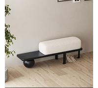 MNIHSFRTY Creative Sofa Bench Upholstered Shoe Rack Bench Shoe Changing Stool Modern Ottoman Bench for The End of Bed Metal Base for Living Room Bedroom Entryway Hallway(100 * 35 * 45cm, A)