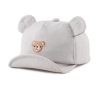 MniJiza Baby Boy Baseball Cap Infant Girls Cute Bear Ear Sun Hat Toddler Adjustable Cotton Cap for Spring Summer (3-24M, Gray)