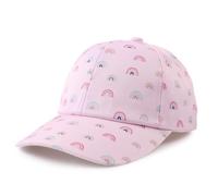 MniJiza Toddler Girls Baseball Cap Adjustable Kids Trucker Hats Girl Sun Hat for Spring Summer (4-8Y, Pink Rainbow)