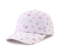 MniJiza Toddler Girls Baseball Cap Adjustable Kids Trucker Hats Girl Sun Hat for Spring Summer (4-8Y, White Rainbow)