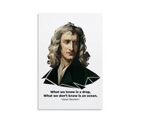 MNIJKDF Sir Isaac Newton Quote Art Poster Wall Art Picture Print Modern Family Room Decor 12 x 18 Inches (30 x 45 cm)