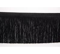 Mnj-Trimmings-2 METRES Fringe Tassel Trim 20CM Wide, Available in 5 Colours(Black)