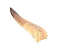 Mnj-y20 Ox Horn Massage Comb with Smooth Handle Yellow