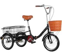 MNJVCFDS 16'' Adult Tricycle, 3 Wheel Bikes