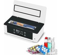 MNJVCFDS Insulin Cooler Box, Insulin Cooler Travel Case, Refrigerated Box Portable Mini Drug Constant Temperature Refrigerato, 24cm*12cm*8cm Diabetic Medication Cooler(2*Battery)