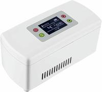 MNJVCFDS Insulin Cooler Travel Box, Insulin Cooler Case, Electric Cooler Portable Travel Box Thermostat 2-8 Degrees with LED Display,for Travel,Car Medicine Refrigerator(3*Battery)