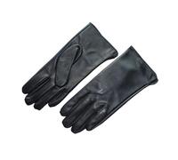 Mnjyihy Women's Sheepskin Gloves Single Leather Thin Unlined Classic Solid Versatile Driving Gloves Black 8.5