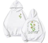 MNLYBABY Christian Hoodie Women Jesus Religious Faith Sweatshirt God Bible Verse Shirt Inspirational Pullover Tops, White, S