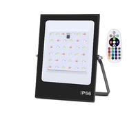 MNMIOIO LED Floodligh, LED Floodlight RGB 50W 100W 200W Flood Light Color Changing IP66 Waterproof Outdoor Lighting Spotlight Wall Refletor(200W)