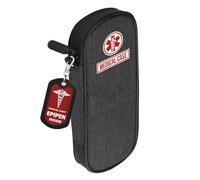 mnmoom Epipen Carry Case - Insulated, Fits 2 EpiPens, Asthma Inhaler, Allergy Medicine Essentials (Black)