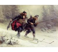 MNMSBFXQ Classic Painting Famous Artwork Modern Canvas Painting Soldiers for the Norwegian King Sverre by Knud Bergslien HD Canvas Art for Office Decor 60x90cm
