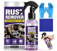 MnOEqeY Rust Remover for Metal, Anti-Rust Converter Spray, Purple | Fast-Acting Epoxy Based Rust & Inhibitor for Metal, Non Damaging Rust Remover Spray for Car Bike Patio Slabs Bbq and Chains
