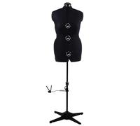 MNOXBCCO Black Adjustable Dressmaker's Dummy for Sewing Women Size 14-20 Model Body with 13 Dials and 360 Degree Hem Guide Up to 190cm Height Adjustable for Clothing Display