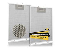 MNPARTS 30" QP1 Series Kitchen Exhaust Fan Grease Filters Replacement 2 Pack Aluminum Mesh Metal Range Hood Filter 11.81" x 16.25"