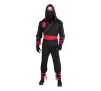 MNPET Ninja Costume Men,Ninja Dragon Costume Outfit for Adult,Mens Halloween Costumes for Dress Up Party XXL