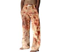 MNRIUOCII Jogging Bottoms Men's Halloween Lightweight Sweatpants Trousers Bloody Sports Trousers Horror Blood Motif Long Slip-On Trousers Gothic Horror Clothing Scary Blood Splash Leisure Trousers