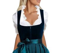 MNRIUOCII V-Neck Dirndl Blouse Women's Oversize Long Sleeve Large Size Dirndl Blouse Short Traditional Blouse Festive Oktoberfest Special Occasions Dirndl Blouses Traditional Blouses, A white, 3XL