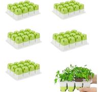 Mnrkaoic 5PCS Reusable Seed Starter Tray 60 Cells Seedling Plug Trays Ideal for Houseplant Sprouting, Plant Germination and Seedling Growing in Garden