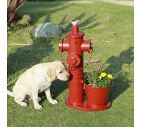 MNRYLKB 20.9" Tall Metal Fire Hydrant for Dogs to Pee On with Planter,2-in-1, Outdoor Dog Pee Post,Metal Garden Decor for Yard/Patio