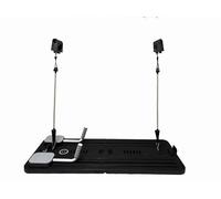 MNSis: Portable Full-Body Fitness Board with Resistance Bands - Foldable Home Workout System with Digital Timer, Handles & Non-Slip Mat - Strength, Toning & Flexibility (Black)