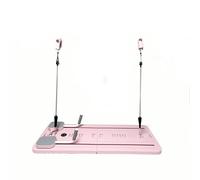 MNSis: Portable Full-Body Fitness Board with Resistance Bands - Foldable Home Workout System with Digital Timer, Handles & Non-Slip Mat - Strength, Toning & Flexibility (Pink)